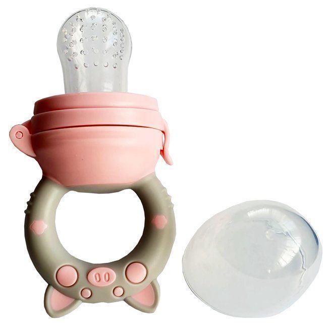 Succhiotti & catenelle porta ciuccio: Fruchtsauger Schnuller Baby Silikon Schweinchen Design – Nuovo e nell'imballaggio originale da arbon venduto da IMRI2020