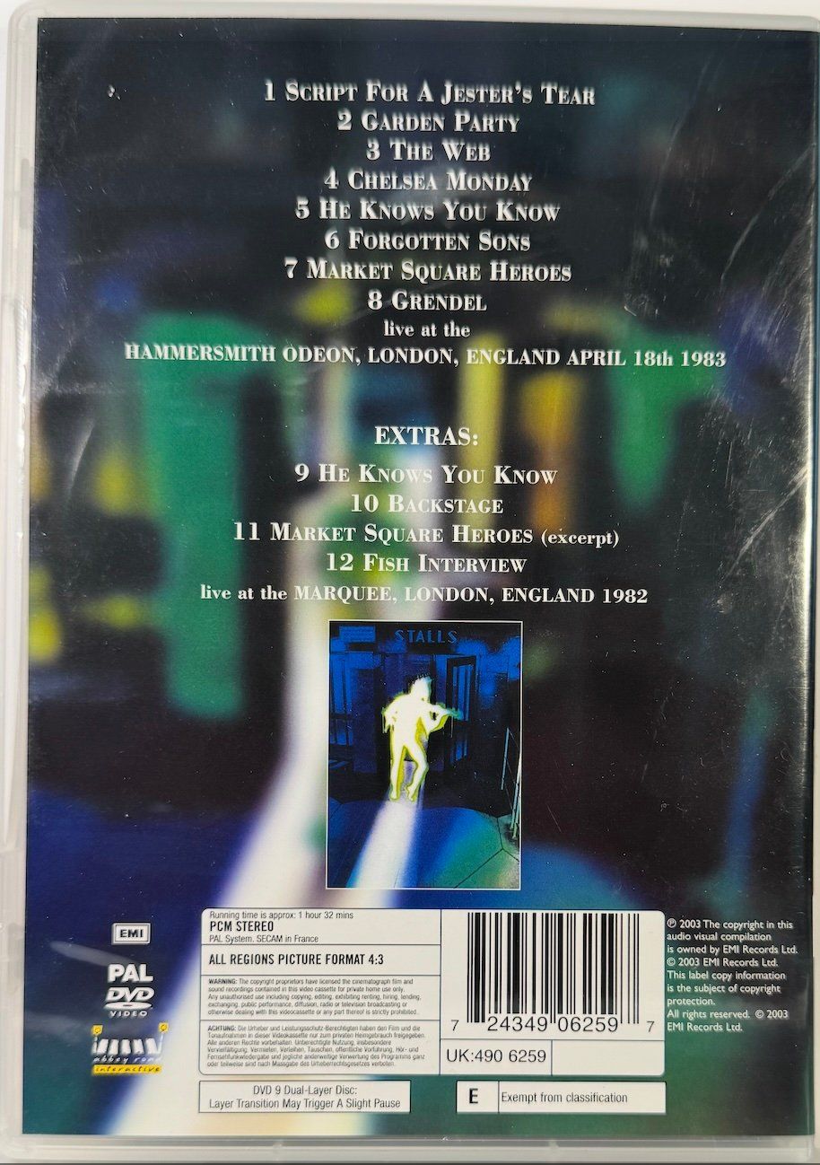 Alle DVDs: DVD MARILLION - RECITAL OF THE SCRIPT – Gebraucht aus Wisen von gigisna 2