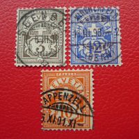 3 x Ziffernmuster: SEENGEN, KIRCHENFELD, APPENZE