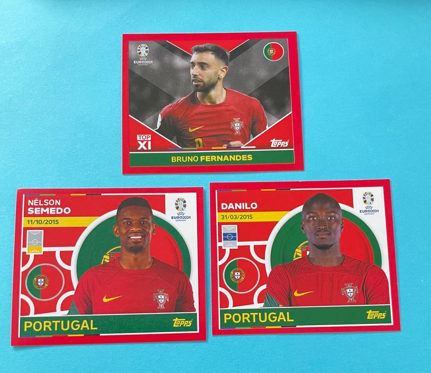 Topps Euro 2024 Sticker PORTUGAL 3x- POR TOP1, POR 5, POR 13 | Kaufen ...