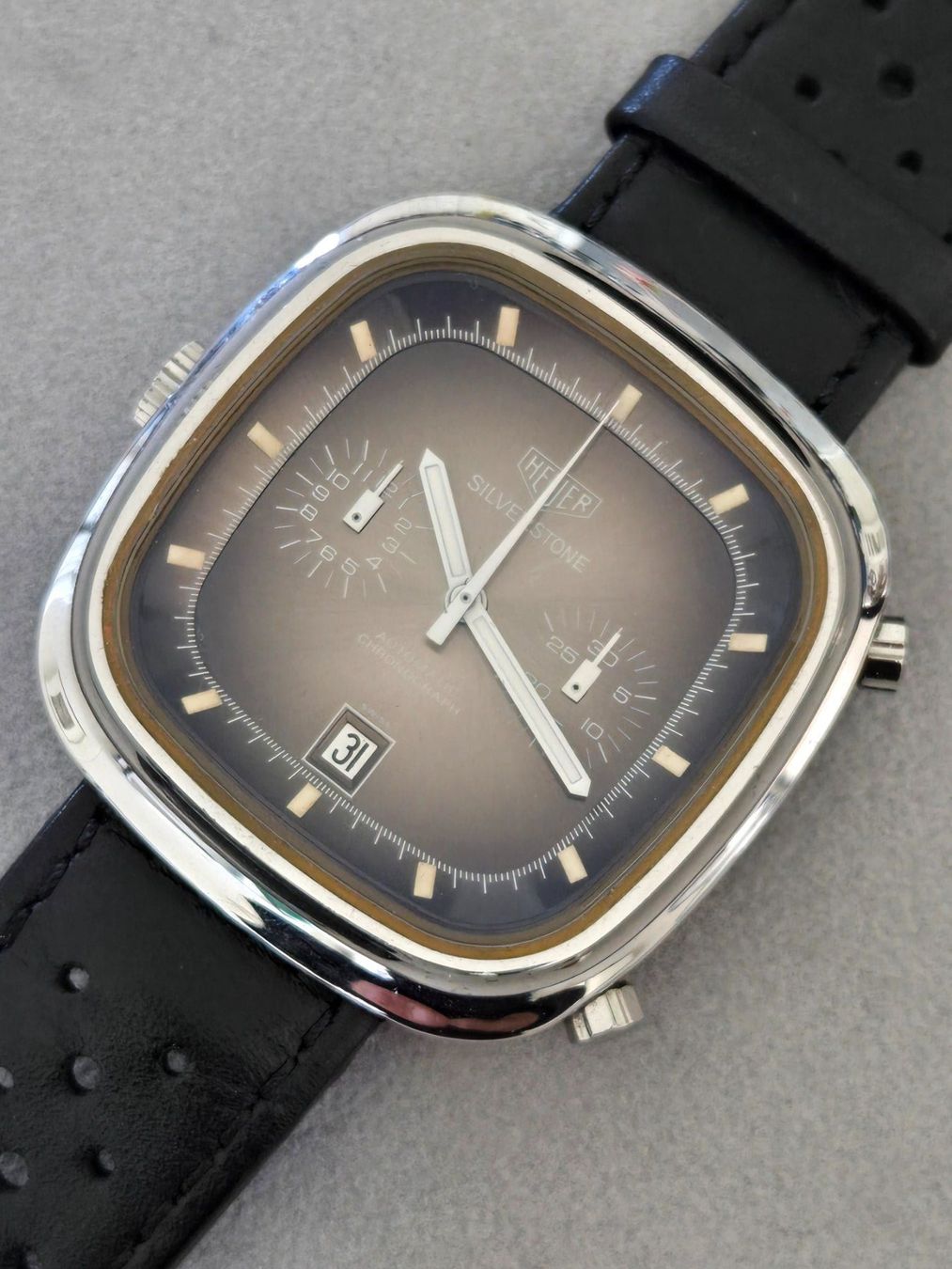 Tag Heuer Uhren: Heuer Silverstone, vintage, Cal. 12 – Gebraucht aus Chabrey von Horology