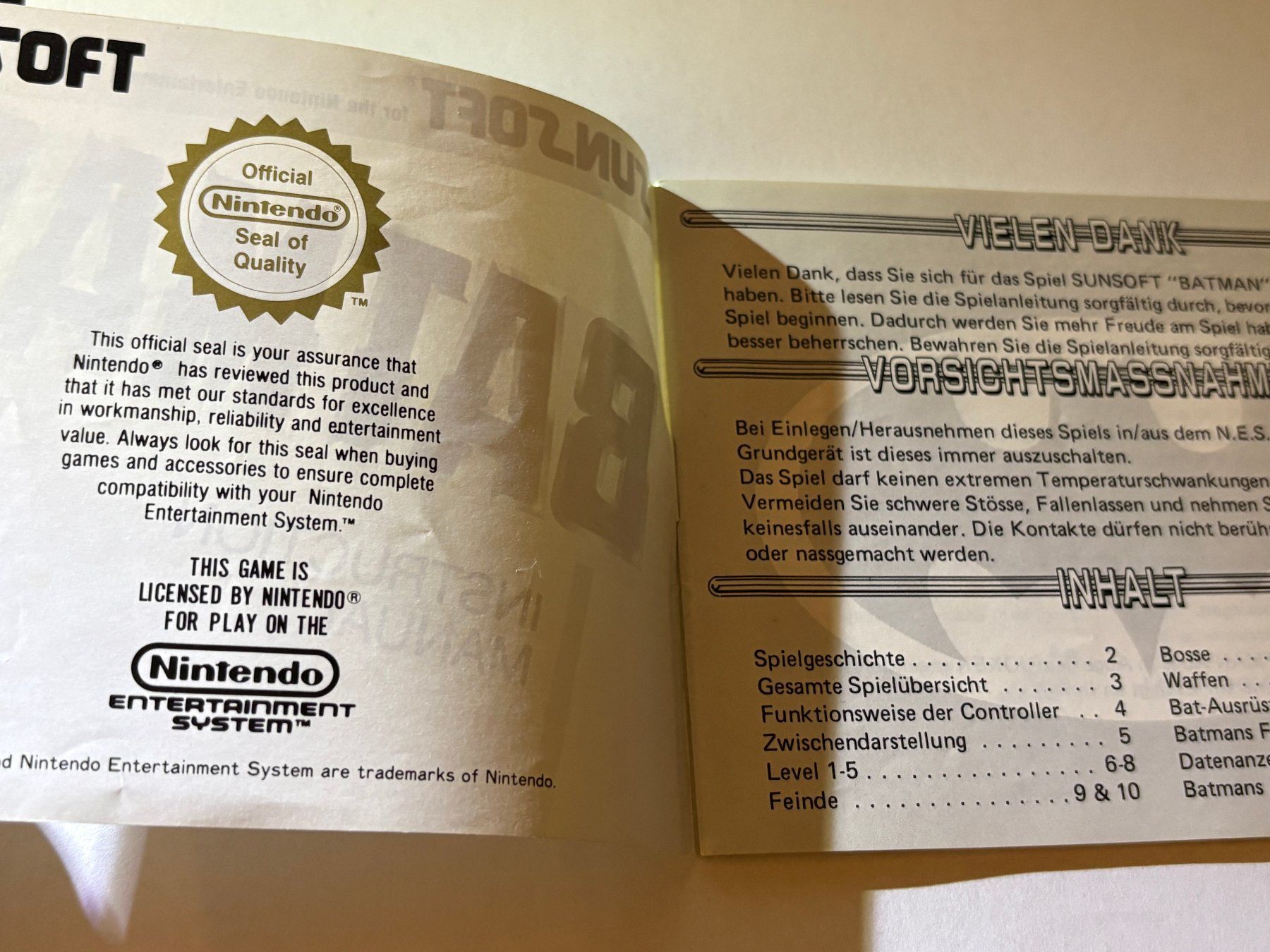 Nintendo Giochi: Batman - Nintendo NES - Anleitung - FRG – Usato da Zürich venduto da stechi 4