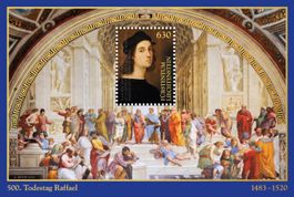 Sonderbriefmarke Liechtenstein 500. Todestag Raffael