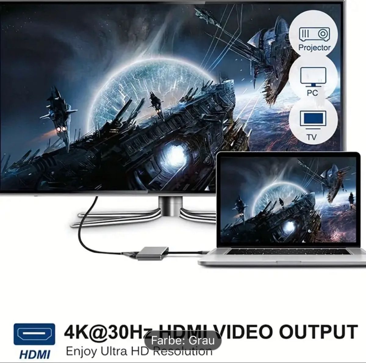 Hub & Switch: Adapter-Hub für HDMI – Nuovo (secondo la descrizione) da Zauggenried venduto da Mr-Jackman 4