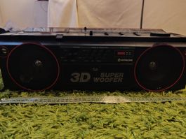 Hitachi Kassettenrekorder TRK-3D2E Radio schwarz gebraucht