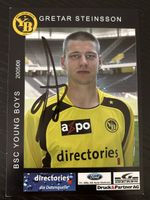 Signierte Sammelkarte Gretar Steinsson YB 2005/06