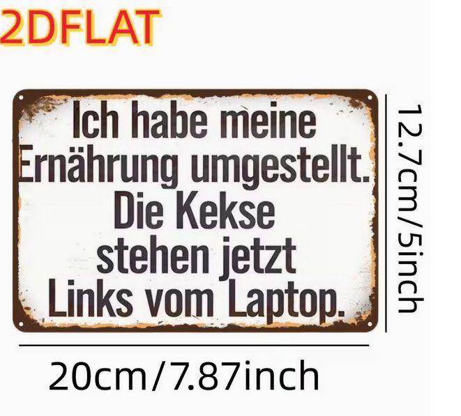 Insegne: SCHILD MIT LUSTIGEM TEXT AUS HOLZ NEU – Nuovo e nell'imballaggio originale da Bad Ragaz venduto da Schtupsi 1