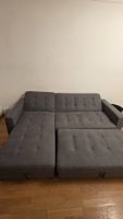 Schlafsofa grau ausziehbar mit Bettfunktion gebraucht