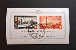 Bundesfeierblock 1942 Ersttag Genf Abart