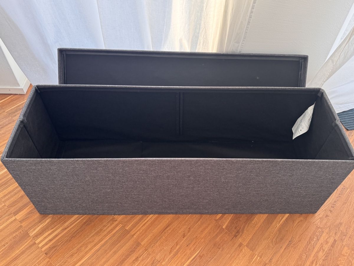 Panchine: Grey Ottoman Bench with Storage - Practical & Stylish – Nuovo (secondo la descrizione) da Zürich venduto da Tanja_G88 3
