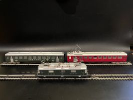 Fleischmann H0 SBB E-Lok 11156 & Speisewagen & Personenwagen