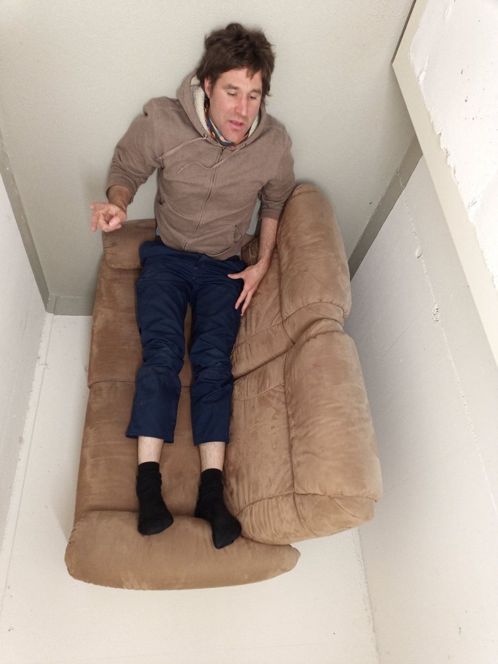Divani: Sofa Wildleder-Sofa mit Fuss-Schemel – Usato da Zürich venduto da danihell 6