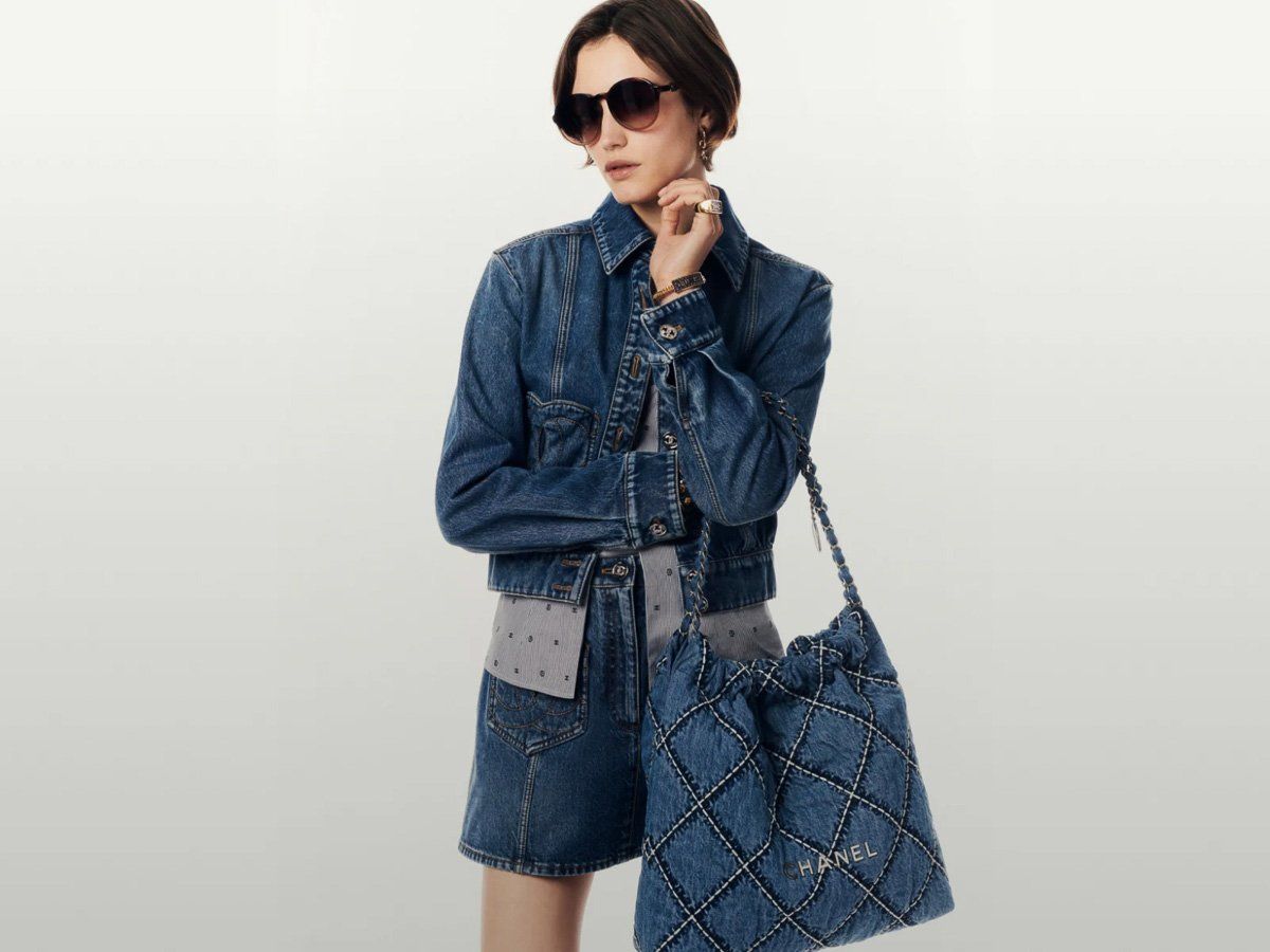 Chanel Borse da donna: Chanel 22 Denim medium Bag Full Set – Usato da Nyon venduto da My_wardrobe 1