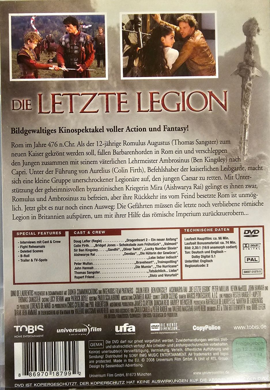 Tutti i DVDs: Die letzte Legion – Usato da Wahlen b. Laufen venduto da Cg10 1