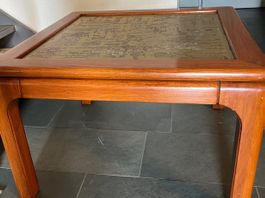 Vintage Skandinavischer Salontisch mit Kupfer 1960 er Jahre