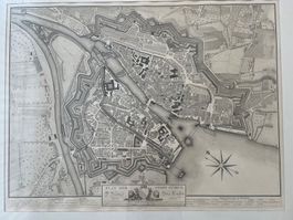 Plan der Stadt Zürich von D. Breitinger 1814 ca.67 x 52 Plan