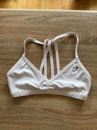 Gymshark MINIMAL SPORTS BRA - S White