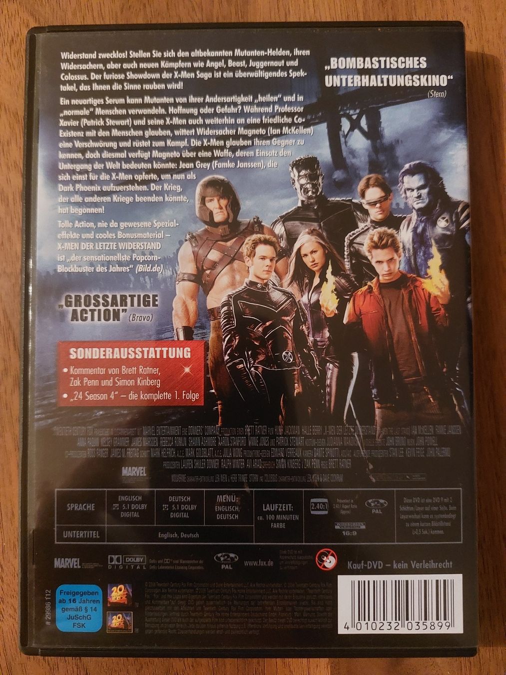 Tutti i DVDs: DVD - X-Men 3 Der letzte Widerstand – Usato da Rheinfelden venduto da FilmAuktion 1