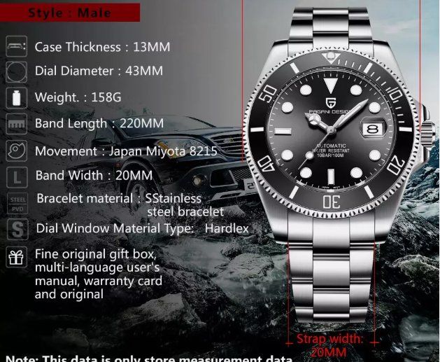 Pagani Design Uhren: Pagani Design Herrenuhr Neu  Submariner – Neu und originalverpackt aus Rümlang von ron2000 4