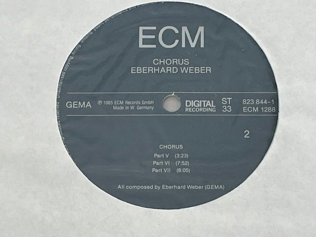 Schallplatten: EBERHARD WEBER: CHORUS - ECM 1288 – Neu (gemäss Beschreibung) aus Fahrwangen von Swirl2 2