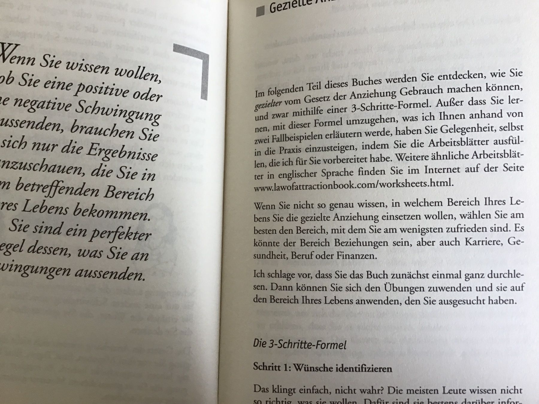 Libri: Das Gesetz der Anziehung     Michael J.Losier – Usato da Kirchenthurnen venduto da Gluecksbrief 4