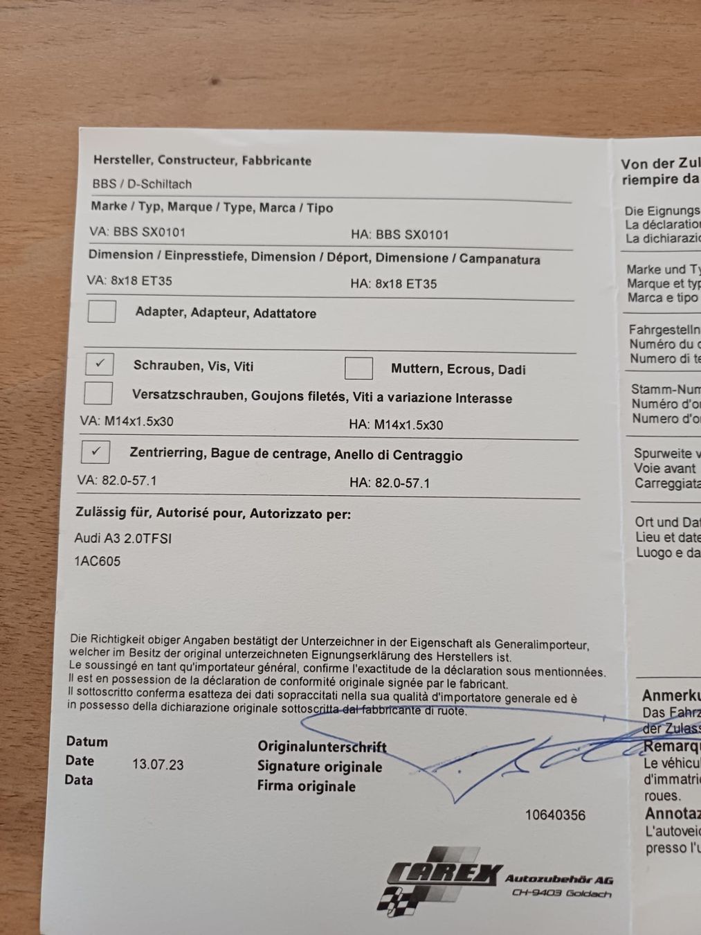 Bbs Cerchioni: BBS 18 Zoll Felgen – Usato da Triengen venduto da Schmid-Urbano 6