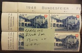 3641) B41.4.05, Abart im 4-Block Fleck im Berg postfrisch