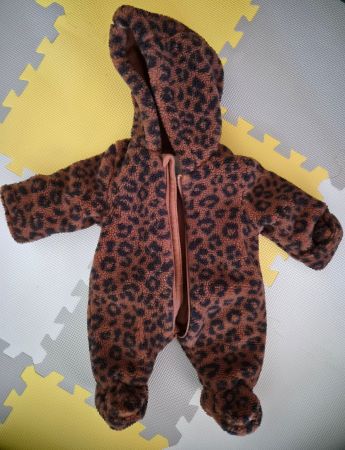Fleece Overall in Leoprint von LaRedoute (3 Monate)
