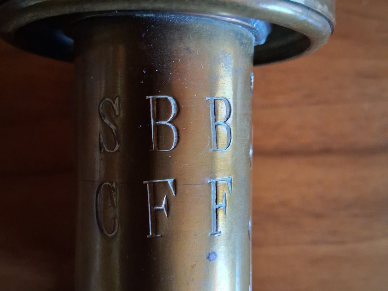 SBB/CFF/FFS Portacandele: SBB CFF Kerzenhalter aus Messing – Usato da Lengnau venduto da robinie02 1