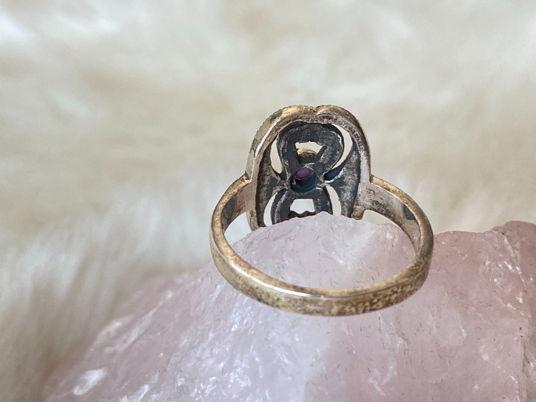Anelli: Ring Silber 925 mit lila Stein – Usato da Istighofen venduto da Ringparadies 2