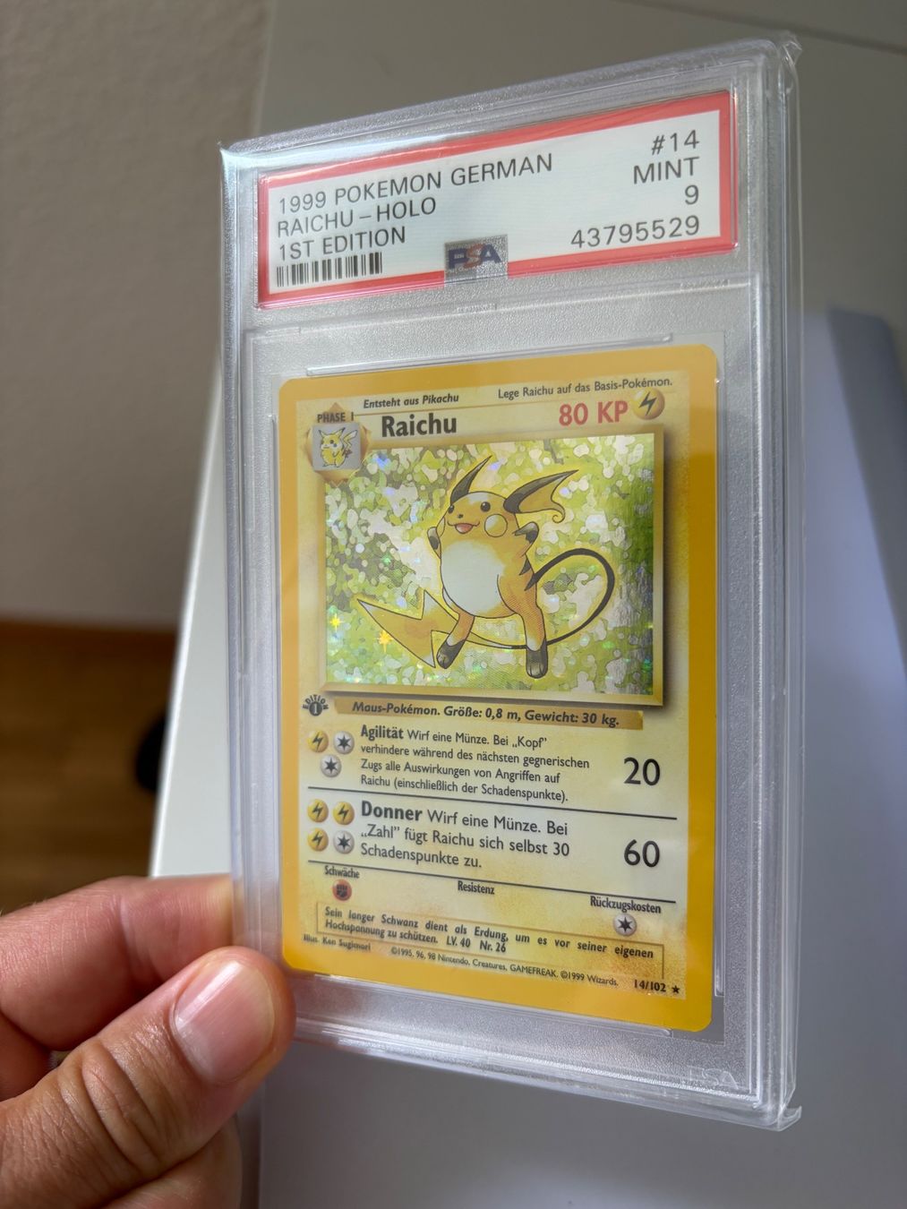 Pokémon Cartes à collectionner: Raichu 1. Edition Base Set PSA 9 ab 1.-!! – D'occasion à Kesswil par tim_t2rm 2