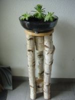 Blumenständer aus Birkenholz