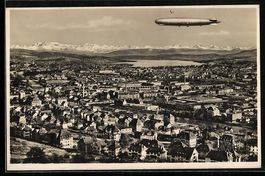 Zürich, Graf Zeppelin über der Stadt