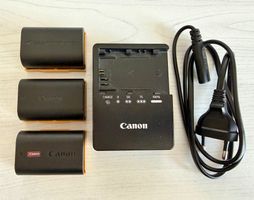Canon Akkus (LPE6NH, LPE6N und Patona) mit Ladeschale LC-E6