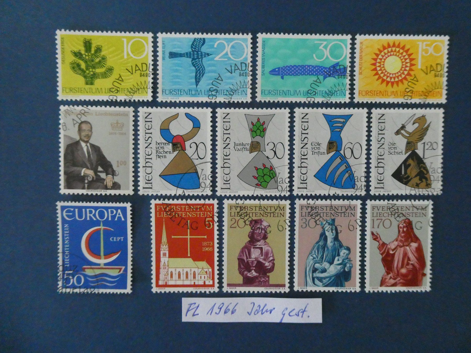 Tutti i francobolli: FL 1966 Jahr gestempelt – Usato da Lausen venduto da Herbamare01