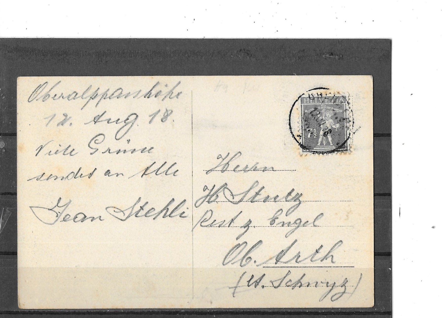 Cartes postales: UR Oberalp-Passhöhe 1918 mit Postkutsche – D'occasion à Schocherswil par Wilare 1