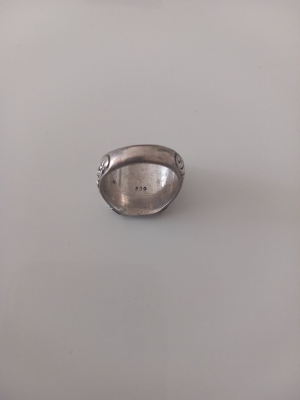 Anelli: Bague chevalière en argent 800 initiale FM – Usato da Genève venduto da GenevaLuxury 1