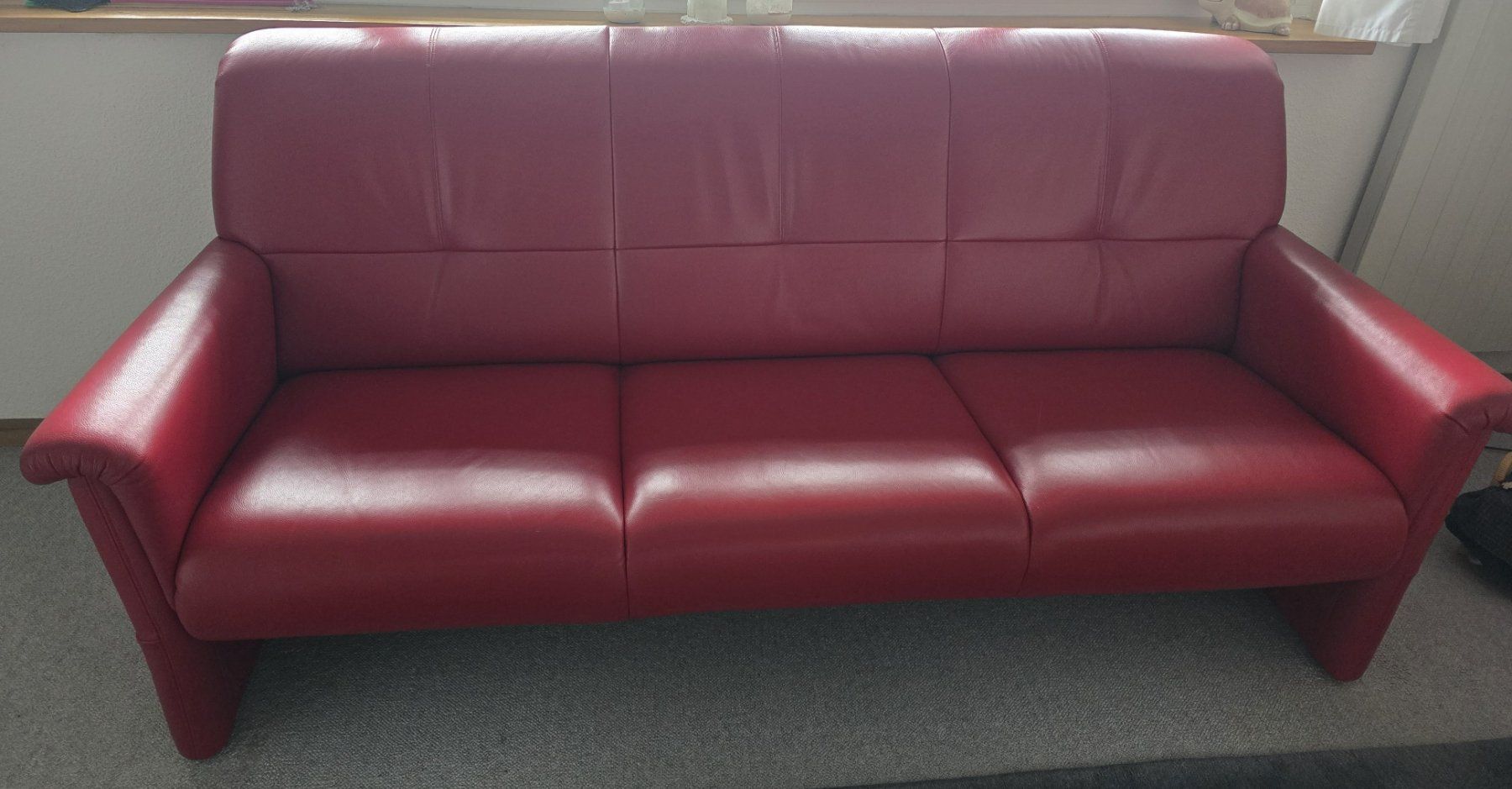 Sofas: Echtleder Sofa rot – Gebraucht aus Sissach von Simili2 1