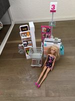 Barbie Spielset Supermarkt mit Barbiepuppe und Einkaufswagen
