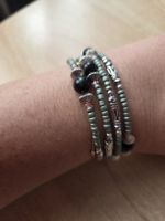 Spiral Armband Grün mit Achatstein Einheitsgrösse Neu