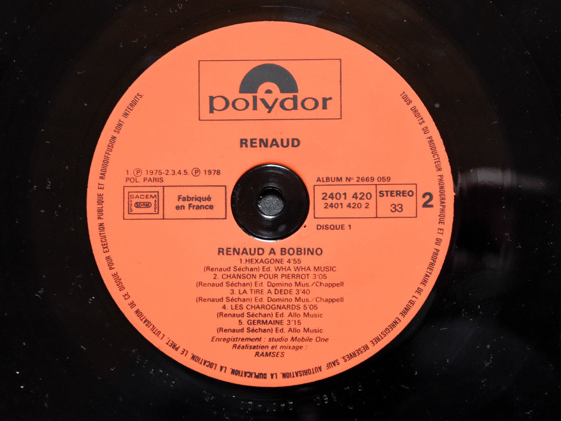 Dischi in vinile: Renaud à Bobino – Usato da Belmont-sur-Yverdon venduto da ag97 3