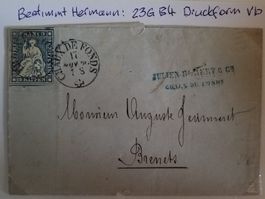 B278) 23G, Strubel auf Brief seltene Druckform Lp