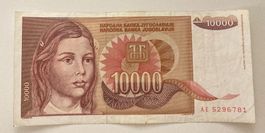 Jugoslawien 10‘000 Dinar 1992