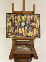 Peinture abstraite signé Xavier Fiala,Suisse.