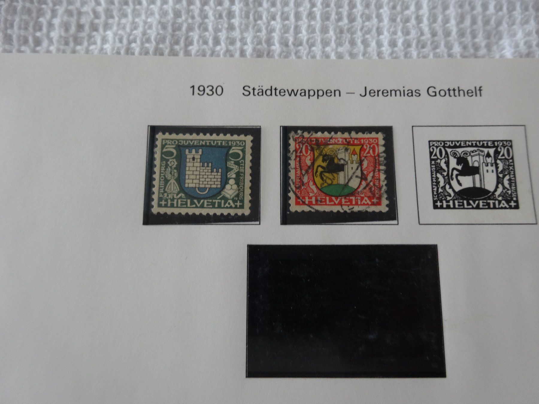 Alle Briefmarken: Pro Juventute1 Seite 4 Marken1930 1931  gest. – Gebraucht aus Neerach von jenny062 1