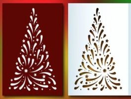 Stanzschablone Nr. 25, Weihnachtsbaum (Sizzix geeignet)
