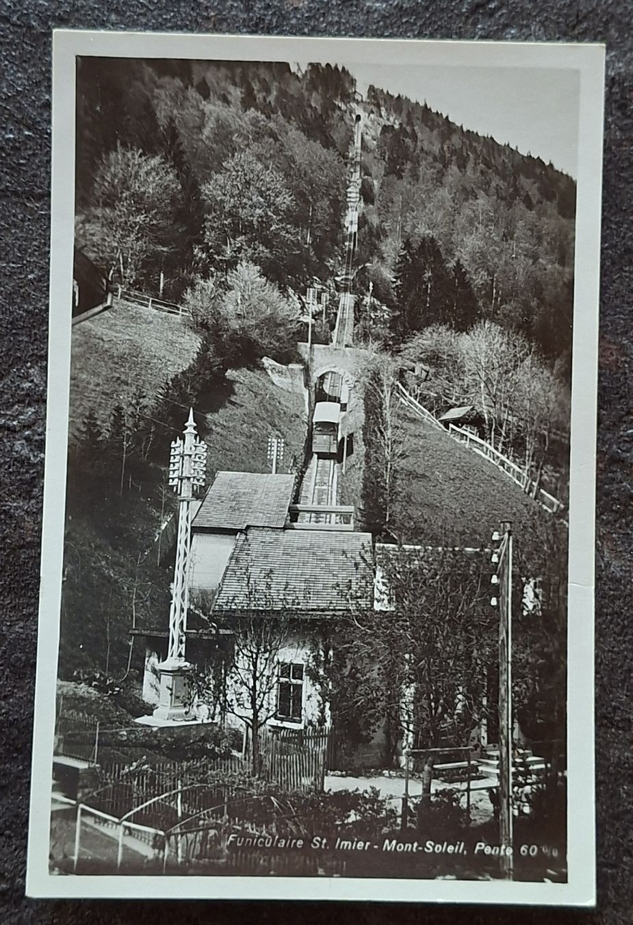Cartoline postali: Ansichtskarte Drahtseilbahn St. Imier Mont-Soleil  – Usato da Siebnen venduto da Leissav