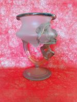 Edle Glasvase signiert - Abstrakt Glas - Knospenvase