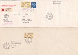 2 Sonderpostflugbriefe Pro Aero Aktion 27.4.1949 + 28.4.1949