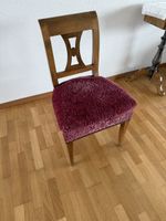 Biedermeier Stuhl mit rotem Polster guter Zustand
